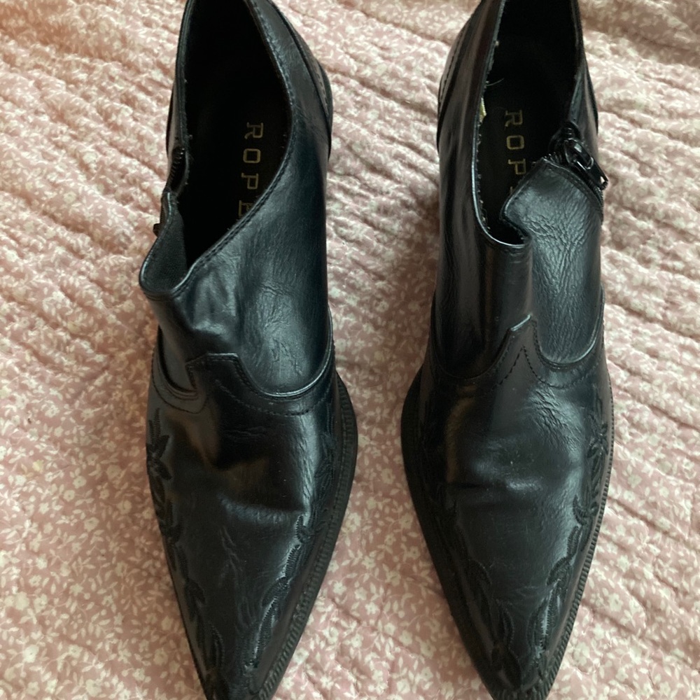 Black ankle boots